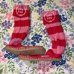Victoria Secret PINK Knitted Boots Mukluks